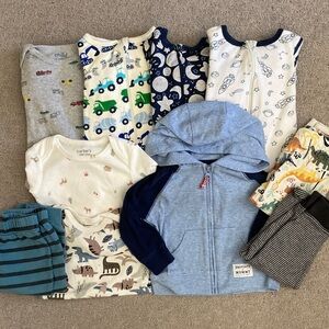 10-pc Bundle assorted baby boy clothes, ~6-9M.